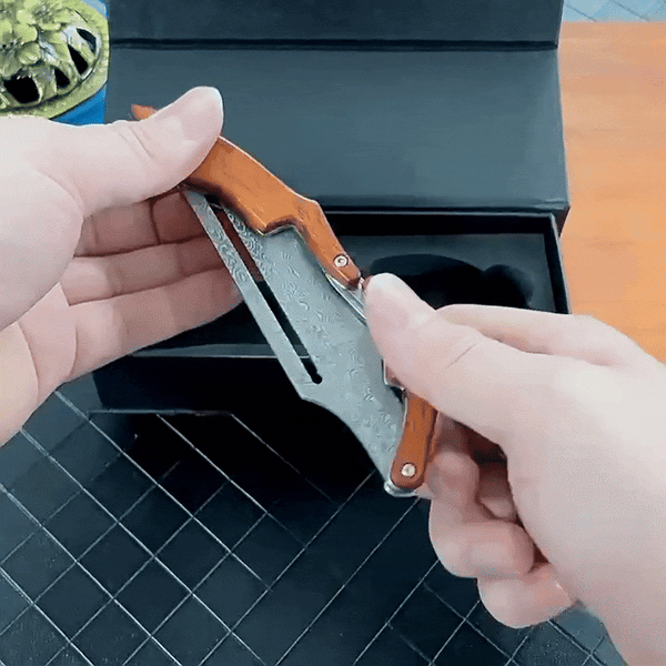 TitanTrail Damascus Lock Knife