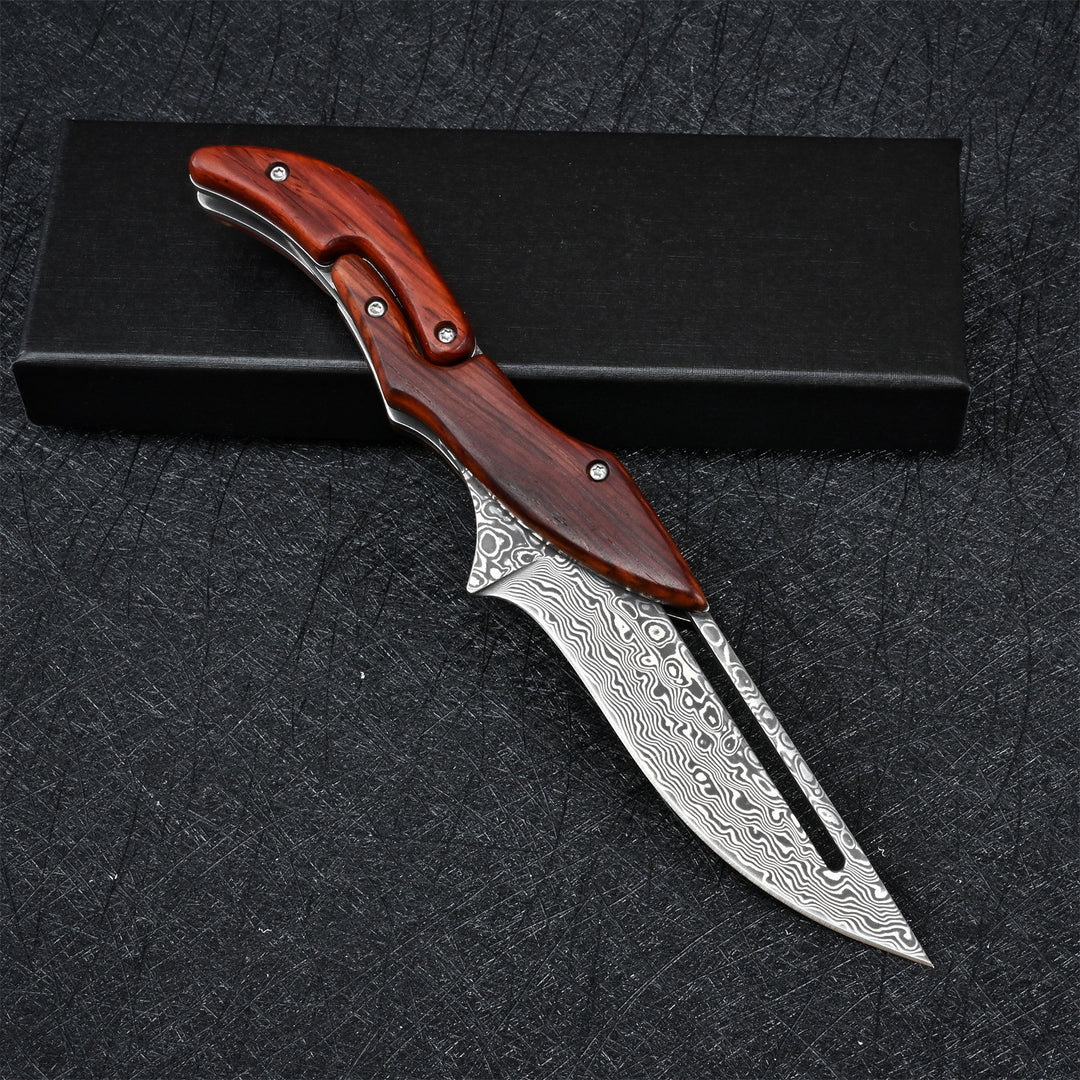 TitanTrail Damascus Lock Knife
