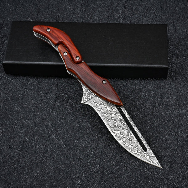TitanTrail Damascus Lock Knife
