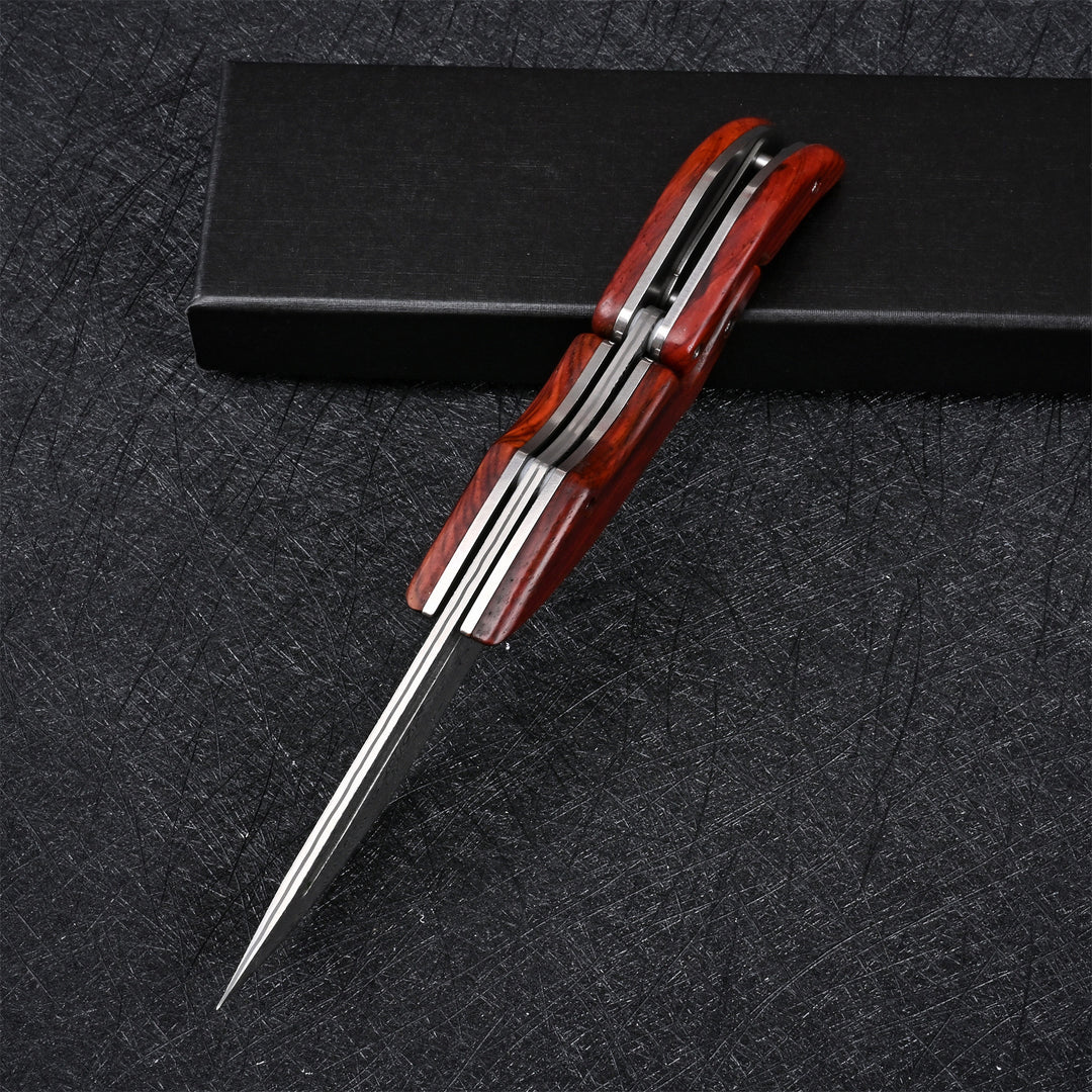 TitanTrail Damascus Lock Knife