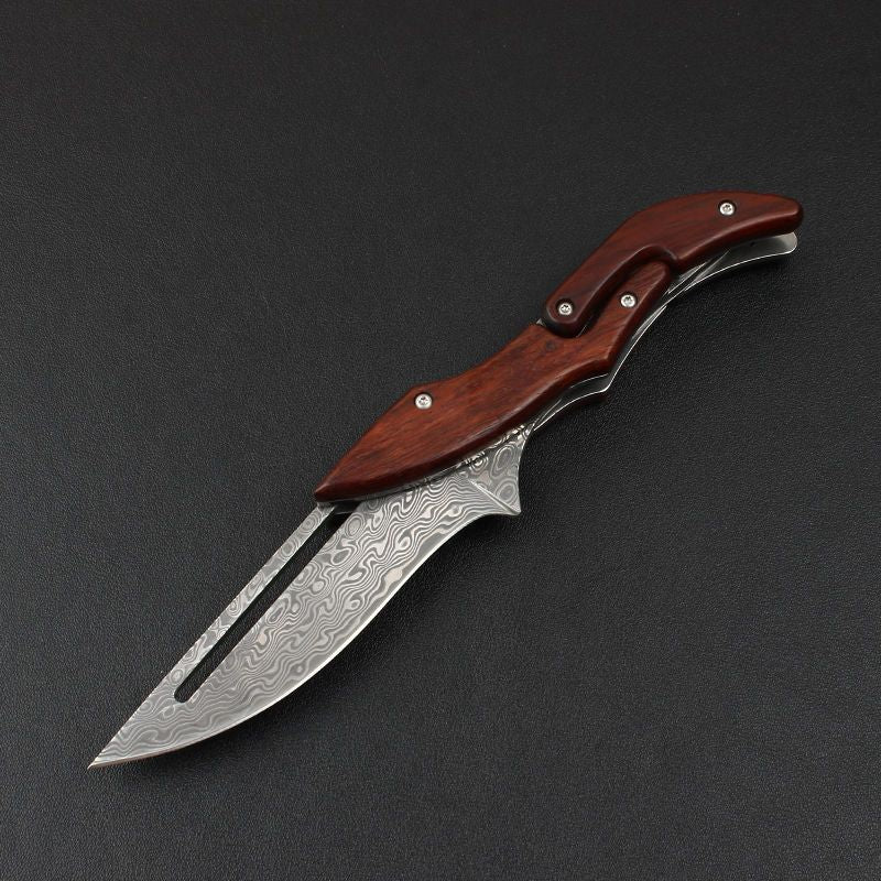 TitanTrail Damascus Lock Knife