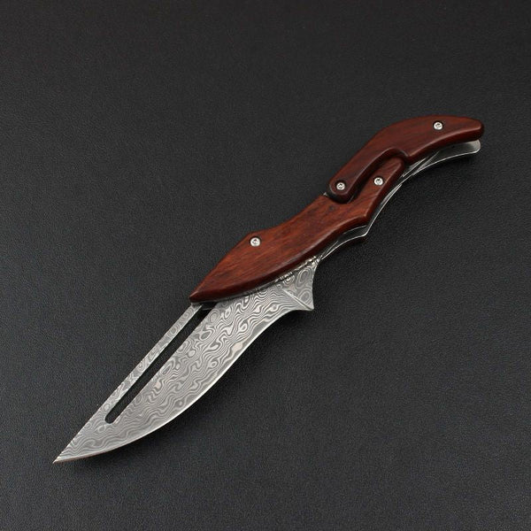 TitanTrail Damascus Lock Knife