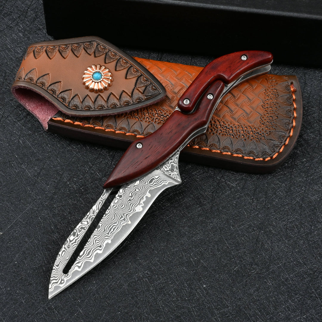 TitanTrail Damascus Lock Knife