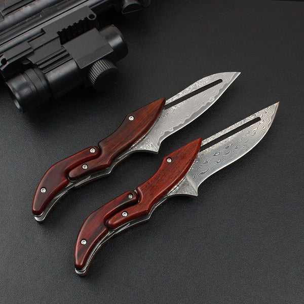 TitanTrail Damascus Lock Knife