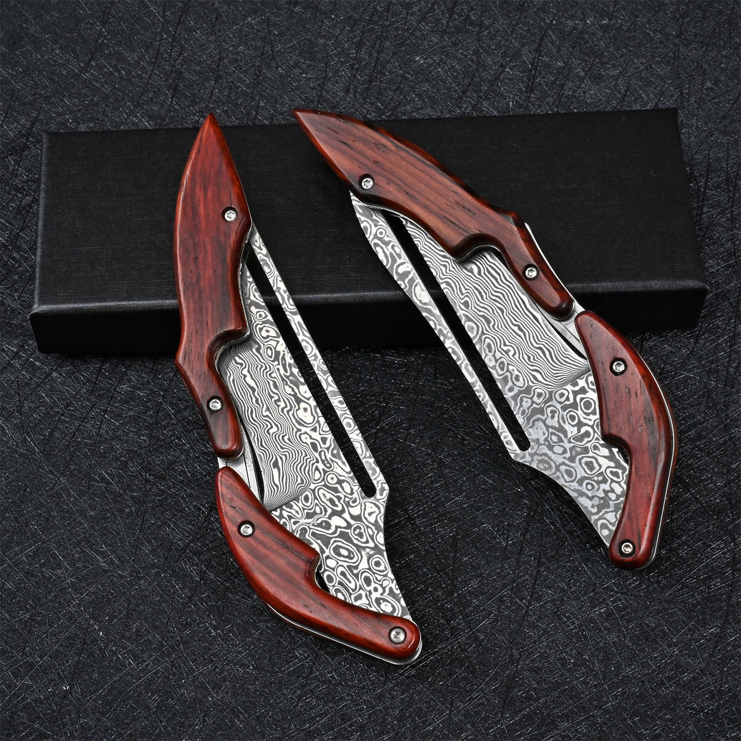 TitanTrail Damascus Lock Knife