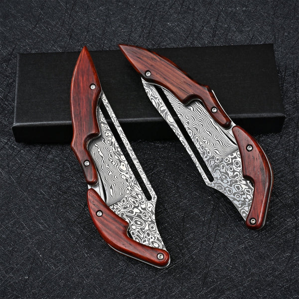 TitanTrail Damascus Lock Knife