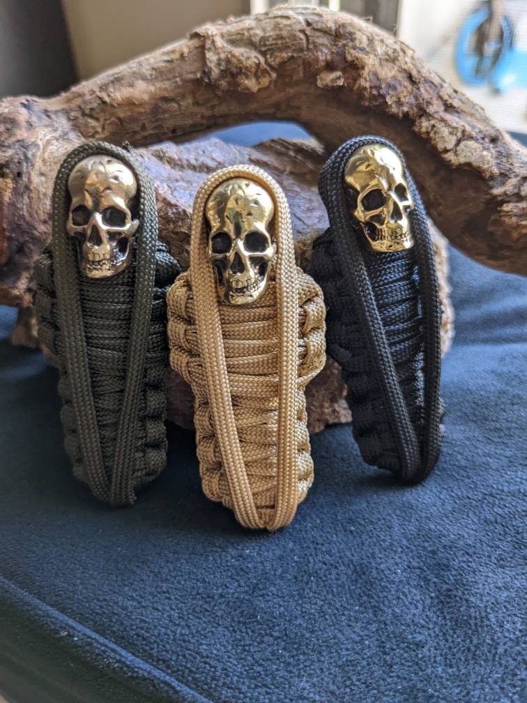 Keychain Mummy Brass Skull