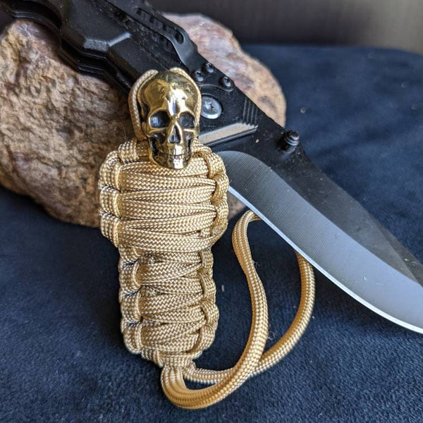 Keychain Mummy Brass Skull