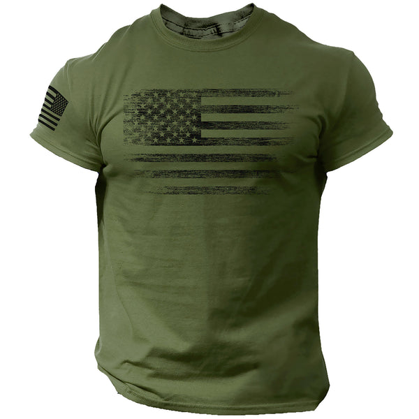 USA Patriotic Flag Men T Shirt