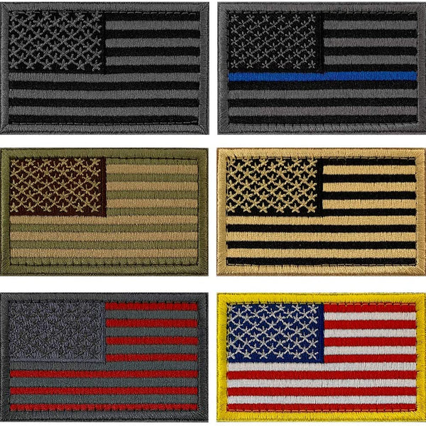 American USA Flag Patch 6 PACK