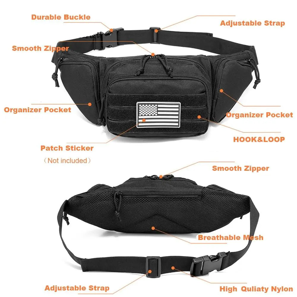 Military Waist Bag with Gun Holster EDC4Life
