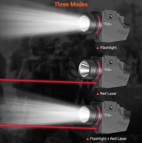 2TAC™ Tactical Flashlight & Laser Combo