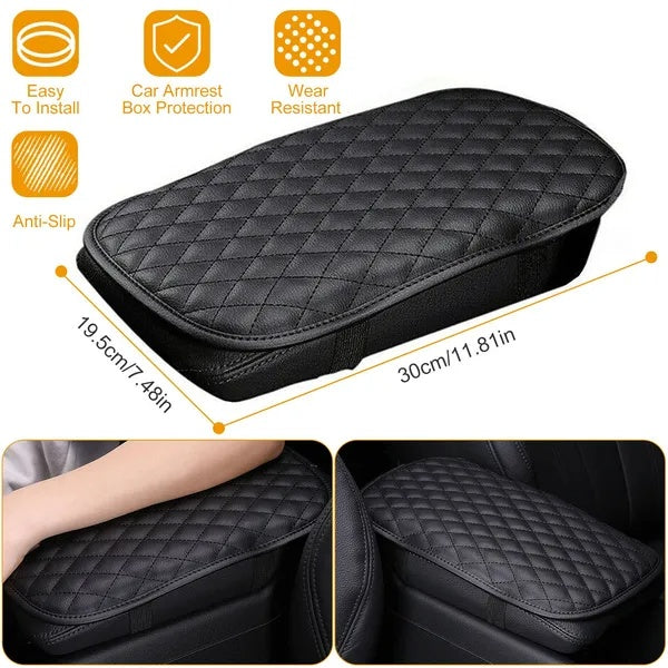 Car Armrest Pad Cover PU Leather Armrest Cushion Pad