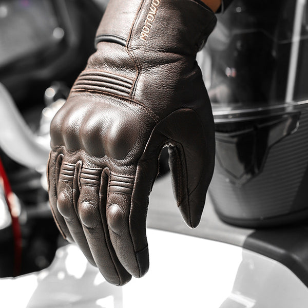 Men'S Winter Motorcycle Leather Gloves