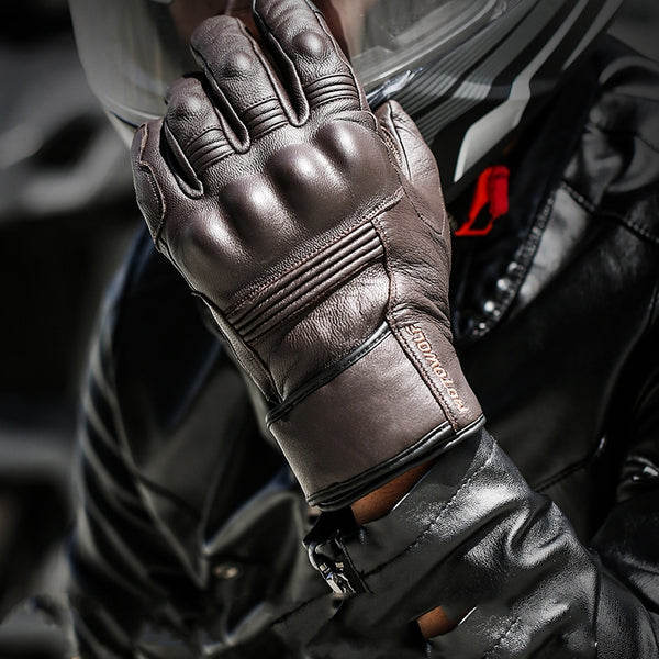 Men'S Winter Motorcycle Leather Gloves
