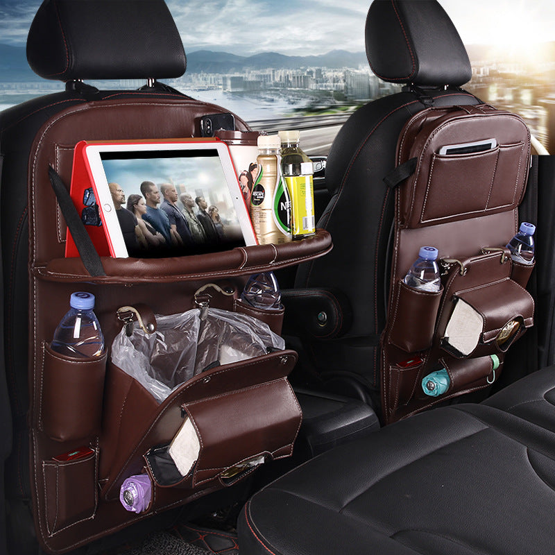 Multifunction Leather Car Storage Bag