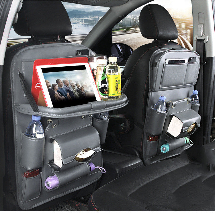 Multifunction Leather Car Storage Bag