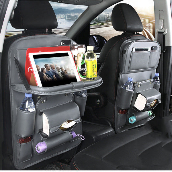 Multifunction Leather Car Storage Bag