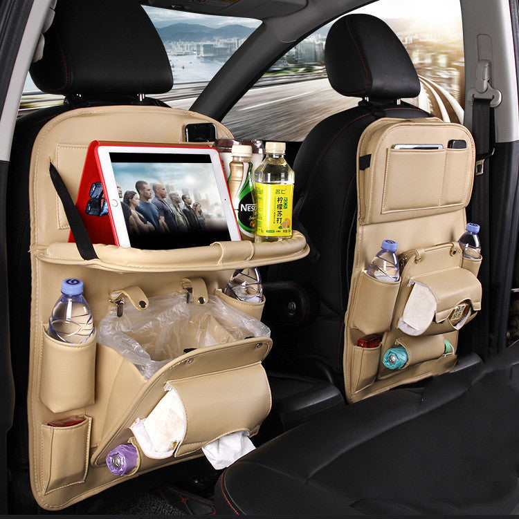 Multifunction Leather Car Storage Bag