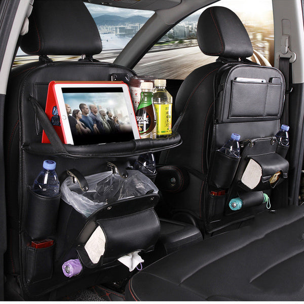 Multifunction Leather Car Storage Bag