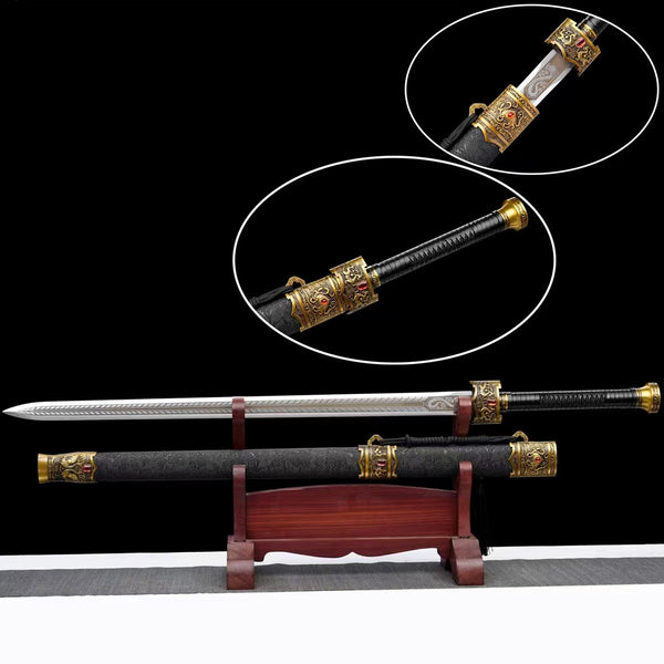 Glorious Sword Genuine Real Sword Manganese Steel Forged Han Style Sword Military Service Commemoration Sword Souvenir