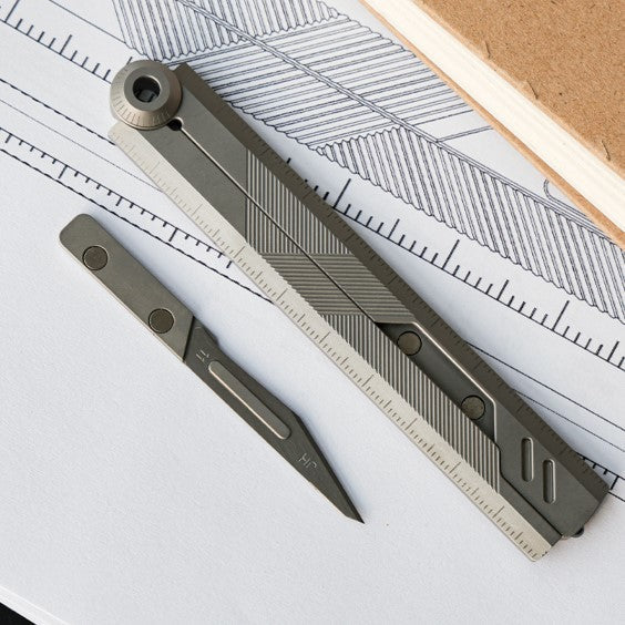Titanium EDC Ruler