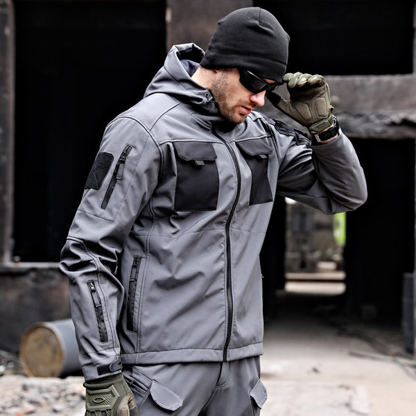 Tactical Soft Shell Jacket Windbreaker Waterproof