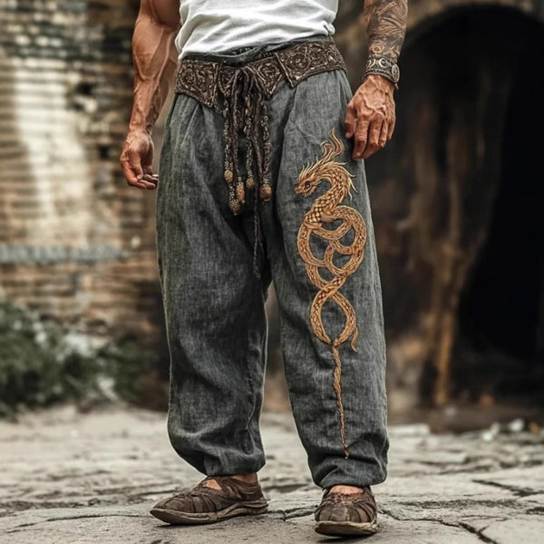 Casual Stylish Loose-fitting Linen Wide-leg Pants