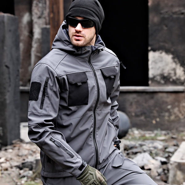 Tactical Soft Shell Jacket Windbreaker Waterproof