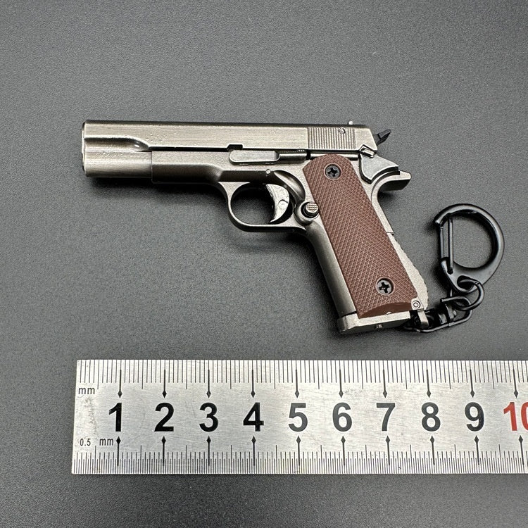 13 Scale Model 1911 Colt Pistol Keychain