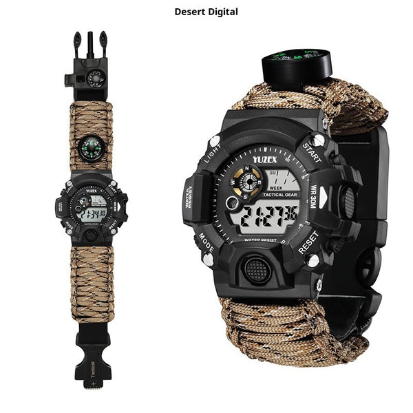 Multifunctional Waterproof Watch Survival Survival Whistle Compass