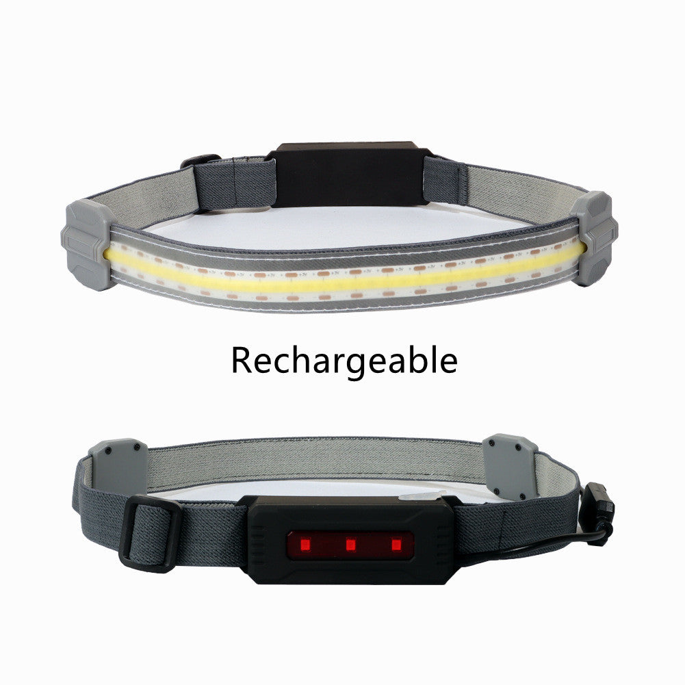 COB Headlight Red Light Portable Headlight USB Rechargeable 3 Lighting Modes