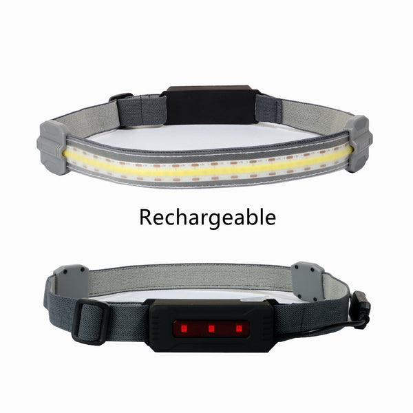 COB Headlight Red Light Portable Headlight USB Rechargeable 3 Lighting Modes