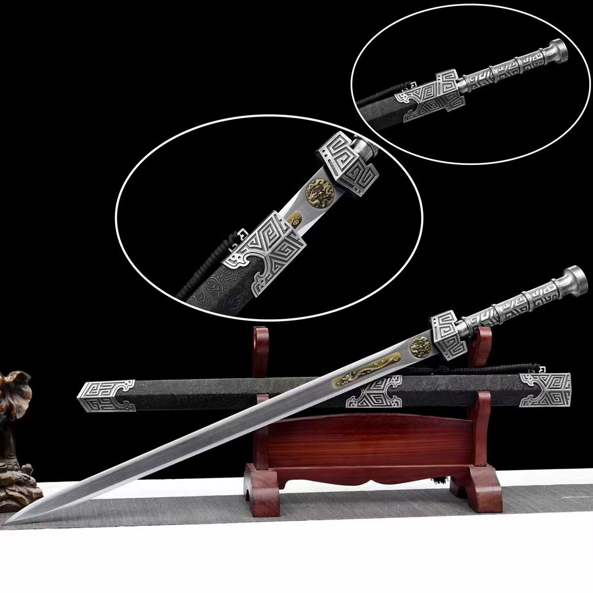 Glorious Sword Genuine Real Sword Manganese Steel Forged Han Style Sword Military Service Commemoration Sword Souvenir