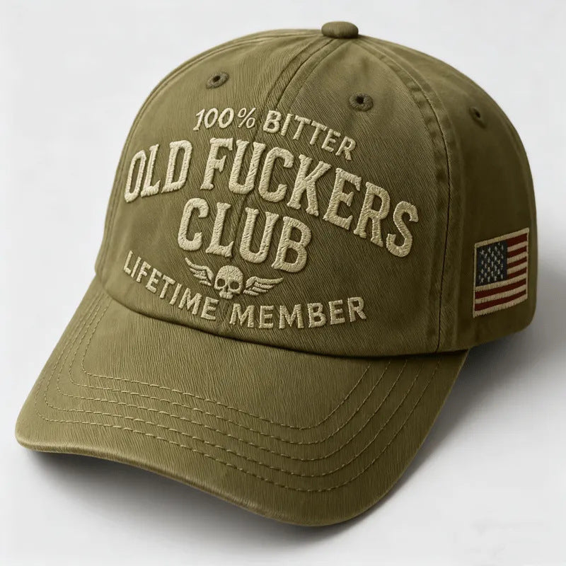 Vintage Pure Cotton Embroidered Baseball Cap From The Old Guys Club