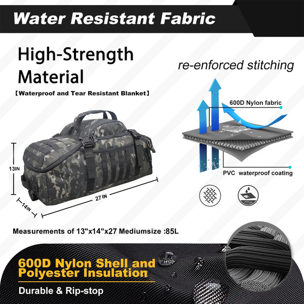 3 In 1 Military Backpack Travel Duffle Bag