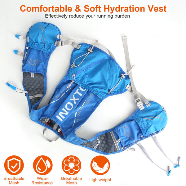 Sport Hydration Vest Running Backpack With 15oz 50oz Water Bladder