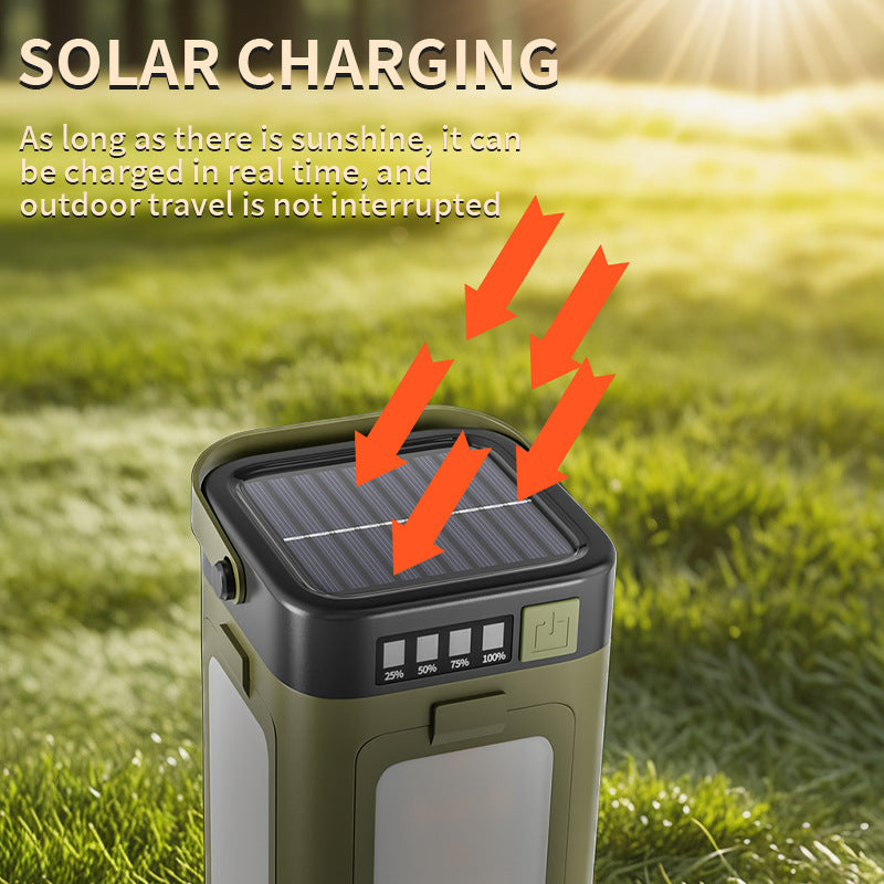 Multifunctional Four-leaf Folding Belt Solar Energy Camping Lights
