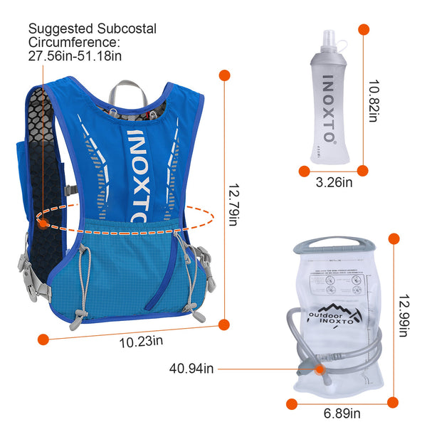 Sport Hydration Vest Running Backpack With 15oz 50oz Water Bladder