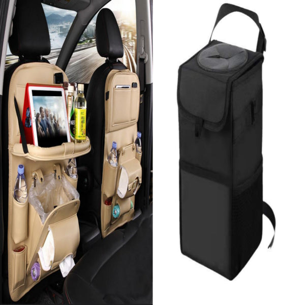 Multifunction Leather Car Storage Bag