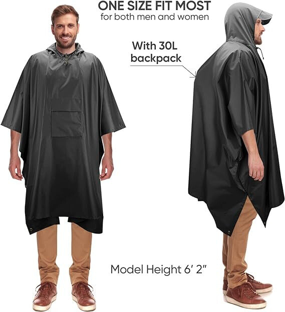 2TAC Hooded Rain Poncho