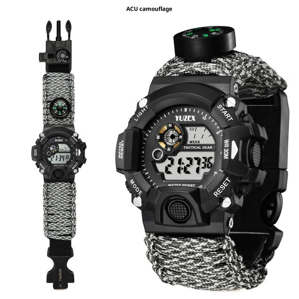 Multifunctional Waterproof Watch Survival Survival Whistle Compass