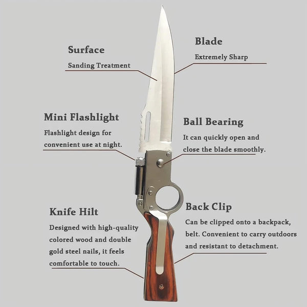 AK47 Flipper Pocket Knife