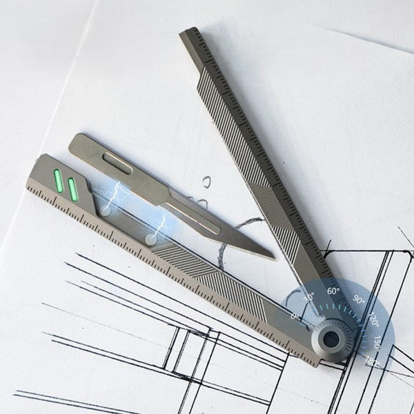 Titanium EDC Ruler