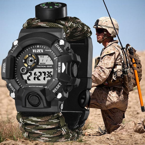 Multifunctional Waterproof Watch Survival Survival Whistle Compass