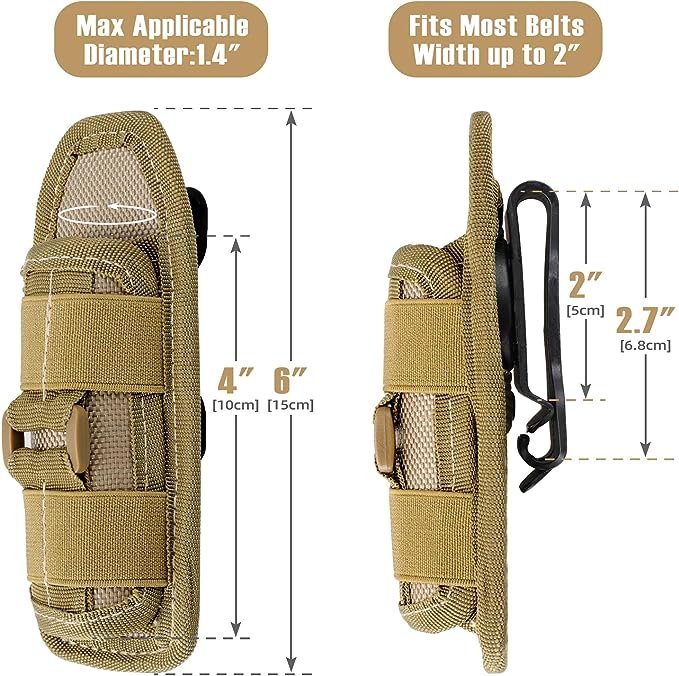 Tactical Flashlight Pouch Holster