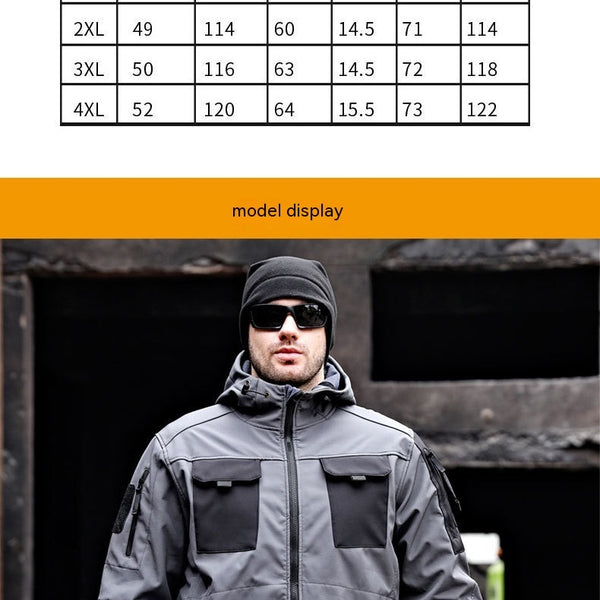 Tactical Soft Shell Jacket Windbreaker Waterproof