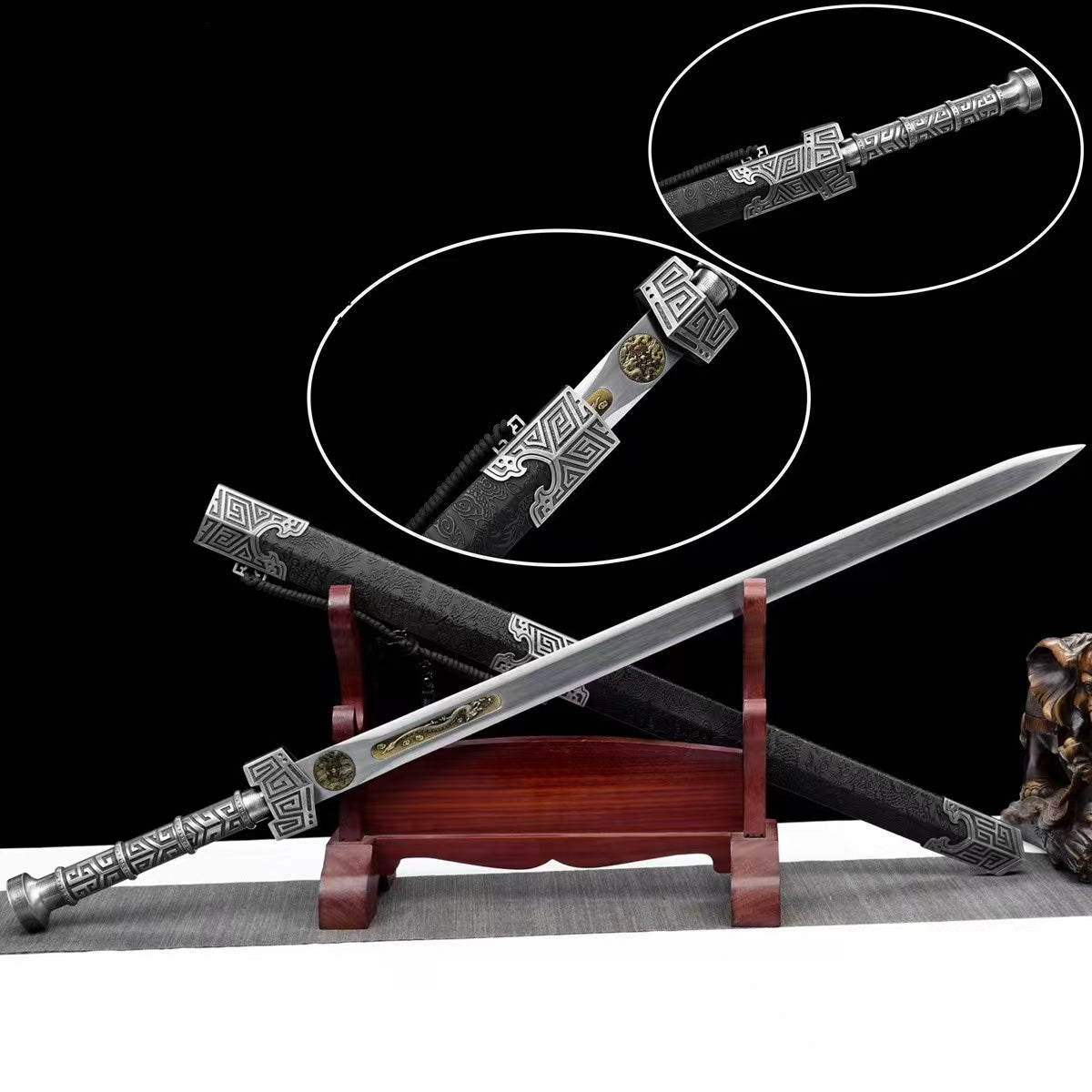 Glorious Sword Genuine Real Sword Manganese Steel Forged Han Style Sword Military Service Commemoration Sword Souvenir