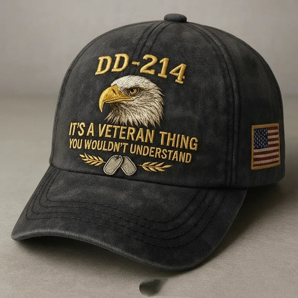 DD-214 VETERAN EMBROIDERED CAP