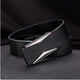  Black Leather Silver Buckle